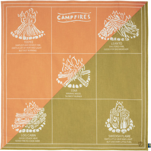 Everyday Outdoor Campfire Bandana for Organizing and Protecting Compatible Bags and Outdoor Gear