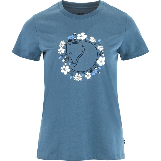 Everyday Outdoor Fjällblomster Fox T-shirt W for Outdoor Layering Hiking Travel and Everyday Wear