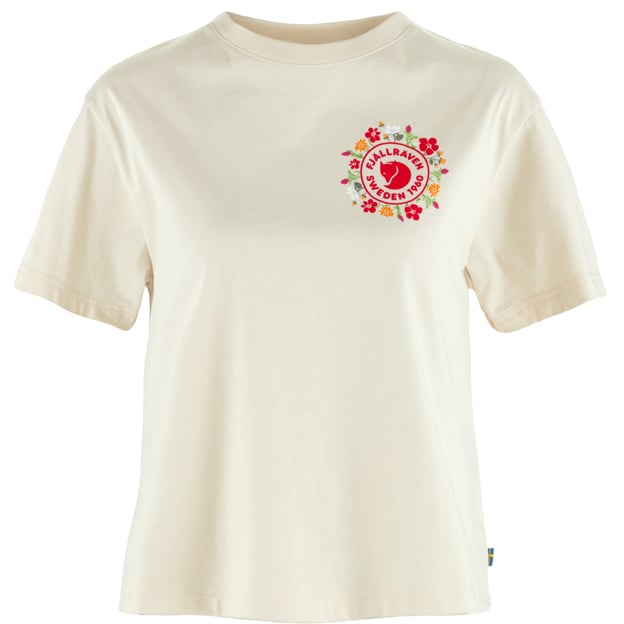 Trail and Travel Fjällblomster Logo T-shirt W for Outdoor Layering Hiking Travel and Everyday Wear