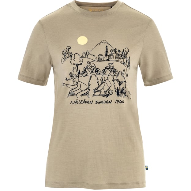 Hiking Ready Hoja Lugnt Wool T-shirt W for Outdoor Layering Hiking Travel and Everyday Wear
