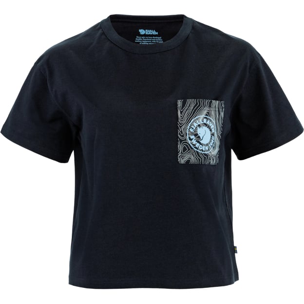 Outdoor Travel Logo Pocket T-Shirt W for Outdoor Layering Hiking Travel and Everyday Wear