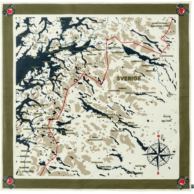 Outdoor Travel Swedish Classic Map Scarf for Outdoor Wear and Everyday Accessory Use